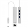 Nanocable Conversor USB-C a Ethernet Gigabit + 3xUSB 3.0, Pl | APLIUM