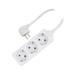 Ewent EW3958 base múltiple 1,5 m 3 salidas AC Interior Blanc | APLIUM