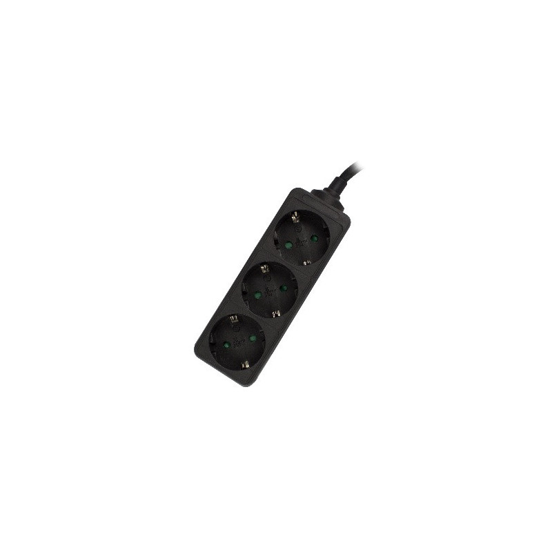 Ewent EW3959 base múltiple 1,5 m 3 salidas AC Interior Negro | APLIUM