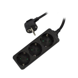 Ewent EW3959 base múltiple 1,5 m 3 salidas AC Interior Negro | APLIUM