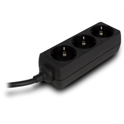 Ewent EW3959 base múltiple 1,5 m 3 salidas AC Interior Negro | APLIUM