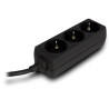 Ewent EW3959 base múltiple 1,5 m 3 salidas AC Interior Negro | APLIUM