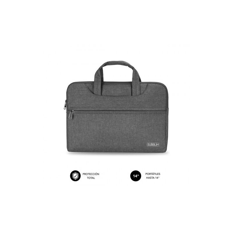 SUBBLIM Funda Ordenador Business Laptop Sleeve 13,3-14" Grey | APLIUM