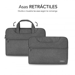 SUBBLIM Funda Ordenador Business Laptop Sleeve 13,3-14" Grey | APLIUM