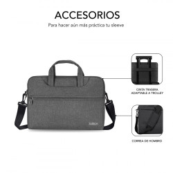 SUBBLIM Funda Ordenador Business Laptop Sleeve 13,3-14" Grey | APLIUM