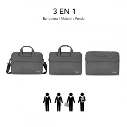 SUBBLIM Funda Ordenador Business Laptop Sleeve 13,3-14" Grey | APLIUM