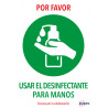 Señales Adhesivos Preimpreso "USAR Desinfectante Para Las MA | APLIUM