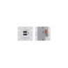 W-2UC(B). Wall Plate Insert Dual USB Charger - Black | APLIUM