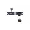 WU-AA(B). Wall Plate Insert USB (A/A) - Black | APLIUM