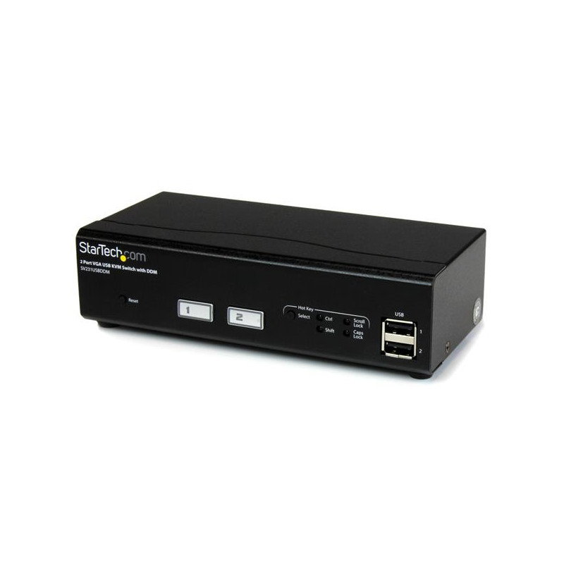 2 Port USB VGA KVM Switch with DDM