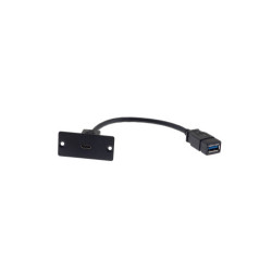 WU-CA(B) Wall Plate Insert - USB3.0 Type C(F) To Type A(F) C | APLIUM