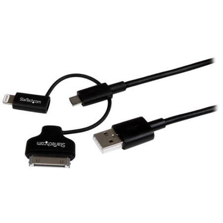 1m Lightning/Dock/Micro USB to USB Cable