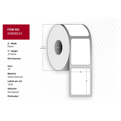 Label 76x25.4 - Core 25.