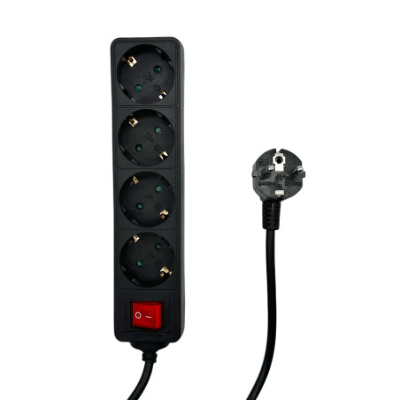 4-way Schuko Socket on/off