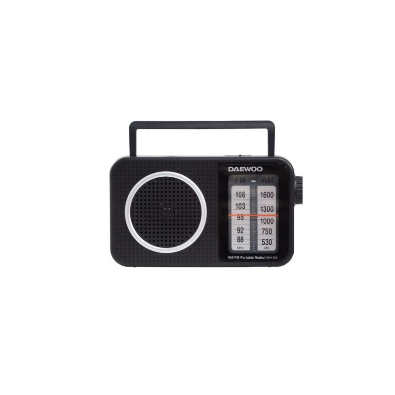 Radio Portátil Daewoo DW1124/ con Cable/ Negra | APLIUM