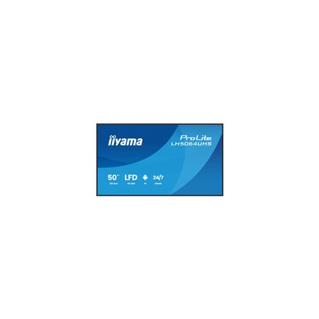 iiyama ProLite LH5064UHS-B1AG 50" Clase (49.5" visible) pantalla LCD con retroiluminación LED - 4K - para seña