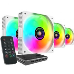 Pack 4 Ventiladores Mars Gaming MF-SI4KIT/ 12cm + HUB + Mand | APLIUM