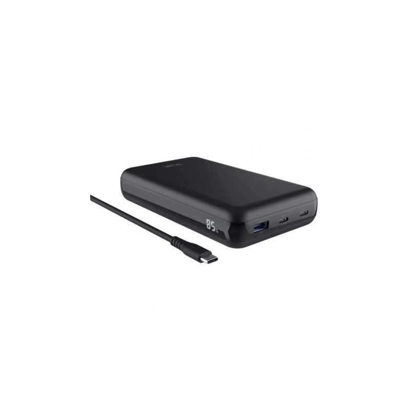 Batería Externa/Powerbank Trust Laro 20000mAh/ 100W/ Negra/ | APLIUM