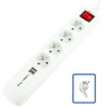 4-WAY+2 USB POWER STRIP: