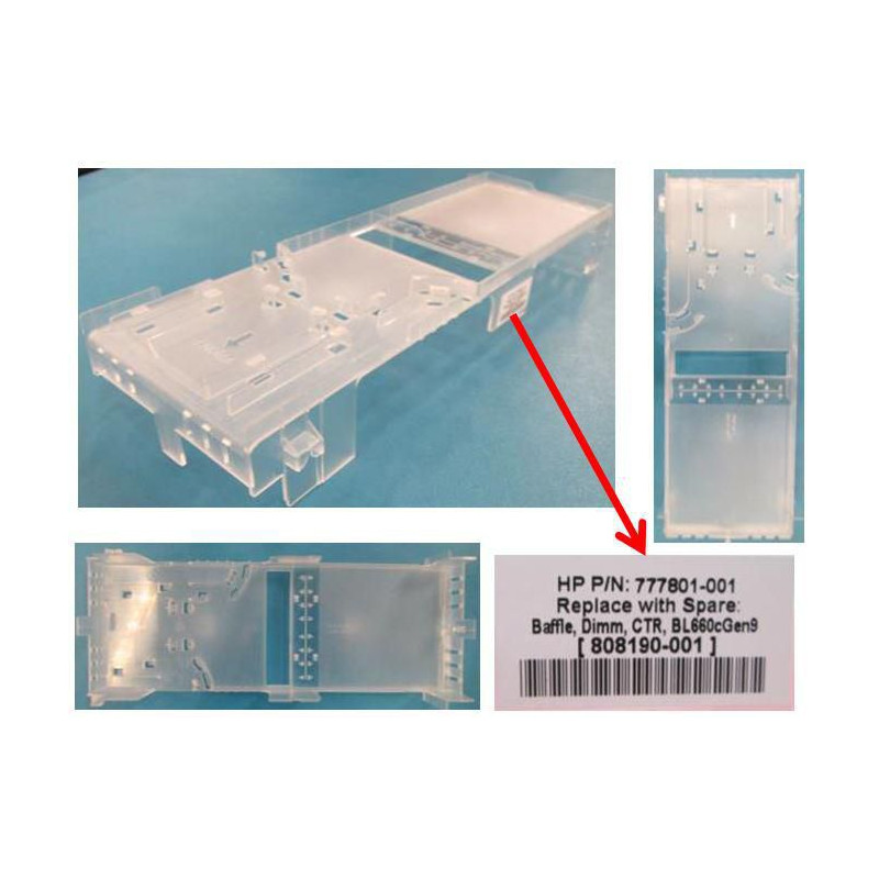 DIMM baffle center component