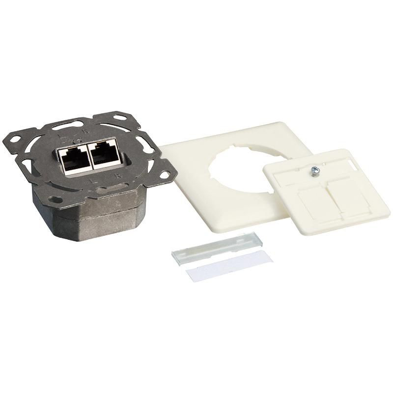 Cat.6 Wall Outlet 2xRJ45 STP