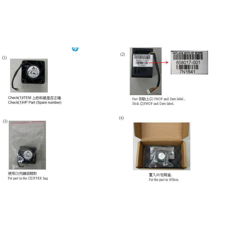 Cooling fan module for HPE