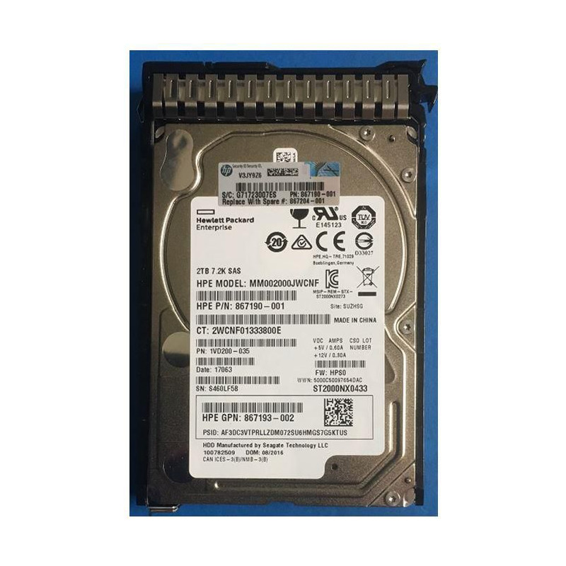 HDD 2TB 12G 7.2K SFF SAS SC