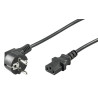 Power Cord 0,5m Black IEC320