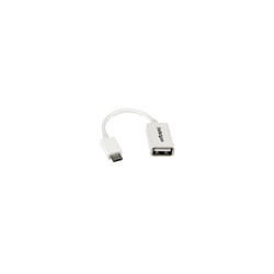 5in White Micro USB to USB OTG Adapter