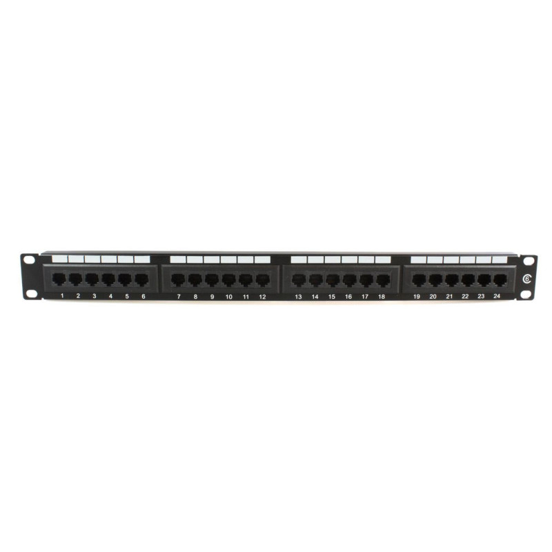 19" UTP Cat.6 patch panel, 24