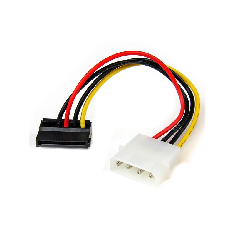 6in Molex to Left Angle SATA Adapter