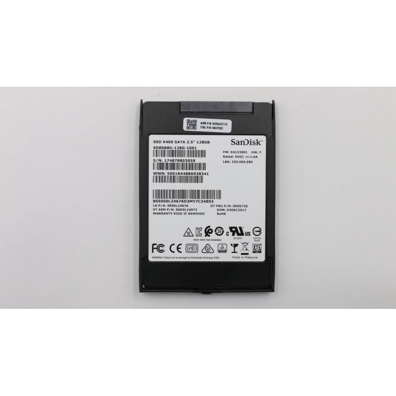 128GB 2.5" SATA SSD, 7mm
