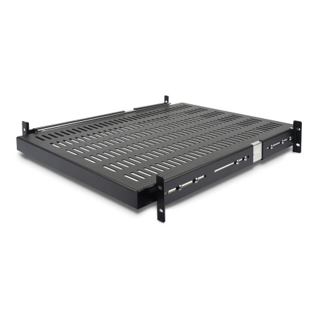 2U Sliding Vented Rack Mount Shelf