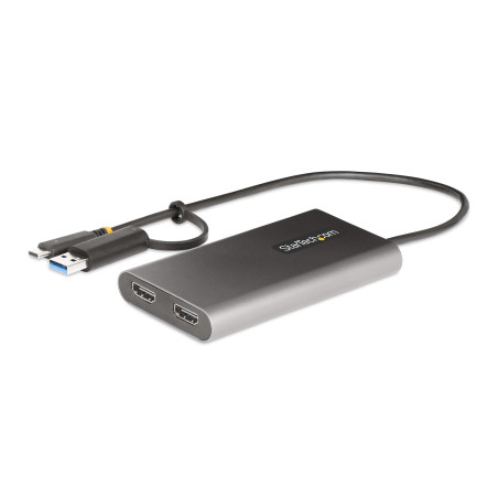 USB-C to Dual-HDMI Adapter 4K 60Hz PD
