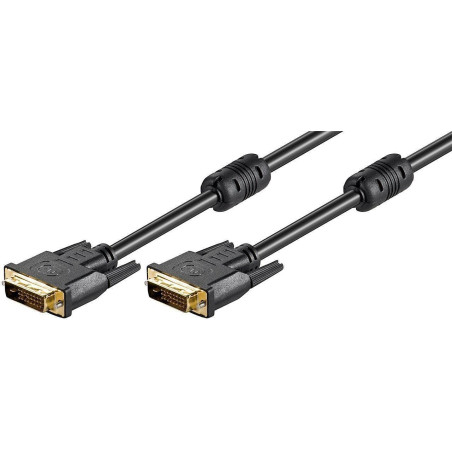 DVI-D 24+1-pin w. Ferrit, M-M