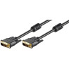 DVI-D 24+1-pin w. Ferrit, M-M
