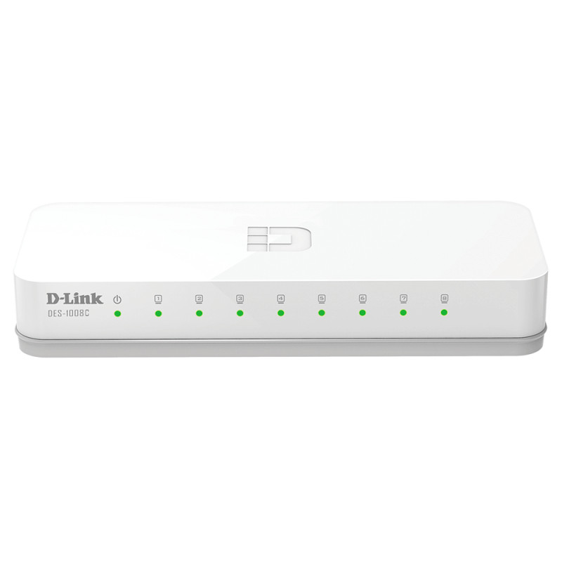 DES-1008C/E8 ports 10/100 Mbps Plastic