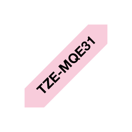 Tape/TZEMQE31 12MM BLACK ON PINK PASTEL