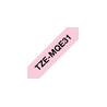 Tape/TZEMQE31 12MM BLACK ON PINK PASTEL