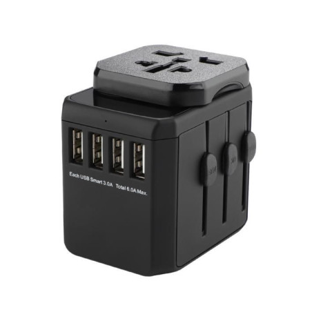World Travel Adapter, 4 USB A