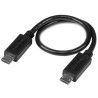 8in Micro USB to Micro USB OTG Cable M/M