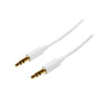 2m White Slim 3.5mm Stereo Audio Cable
