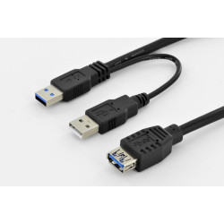 USB 3.0 Y-adapter cable, type