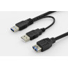 USB 3.0 Y-adapter cable, type