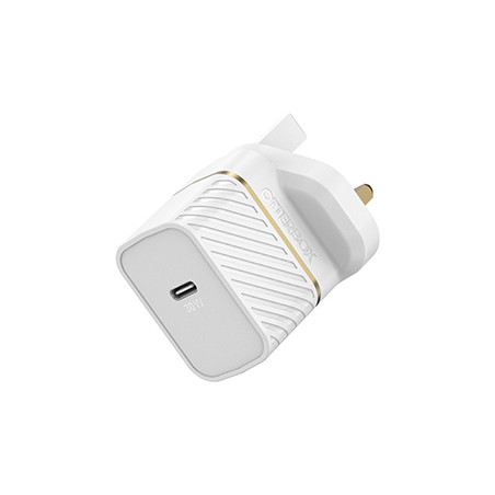 UK Plug 30W GaN - 1X USB-C 30WUSB-PD WHT