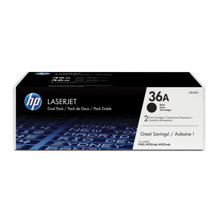 HP Toner/36A Black Dual Pack LaserJet