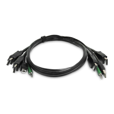 Dual-DisplayPort KVM Cable USB 2.0 TAA