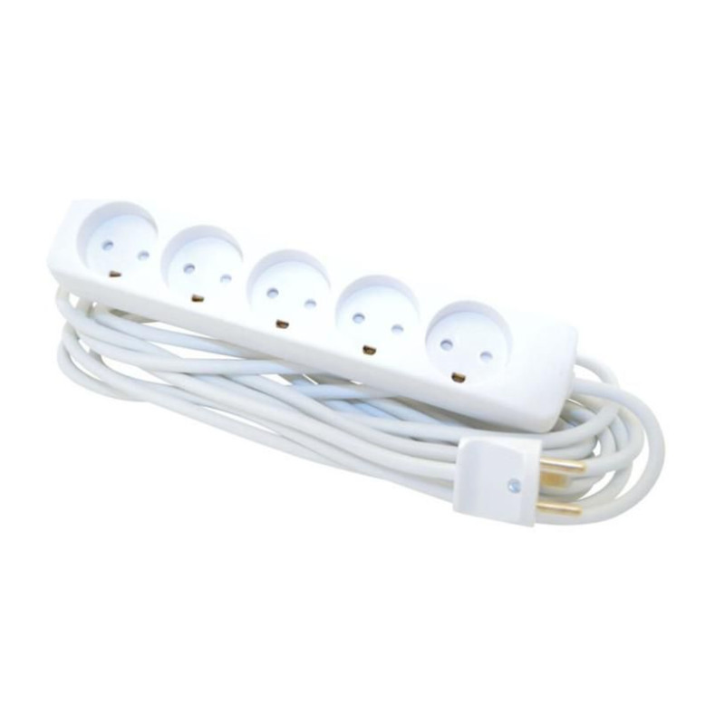 Stikd?se 5R Hvid M/J 5 Meter | APLIUM