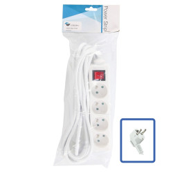 4-WAY Power Strip: White - | APLIUM