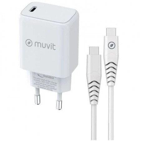 Cargador de Pared Muvit For Change MCPAK0044/ 1xUSB Tipo-C + | APLIUM